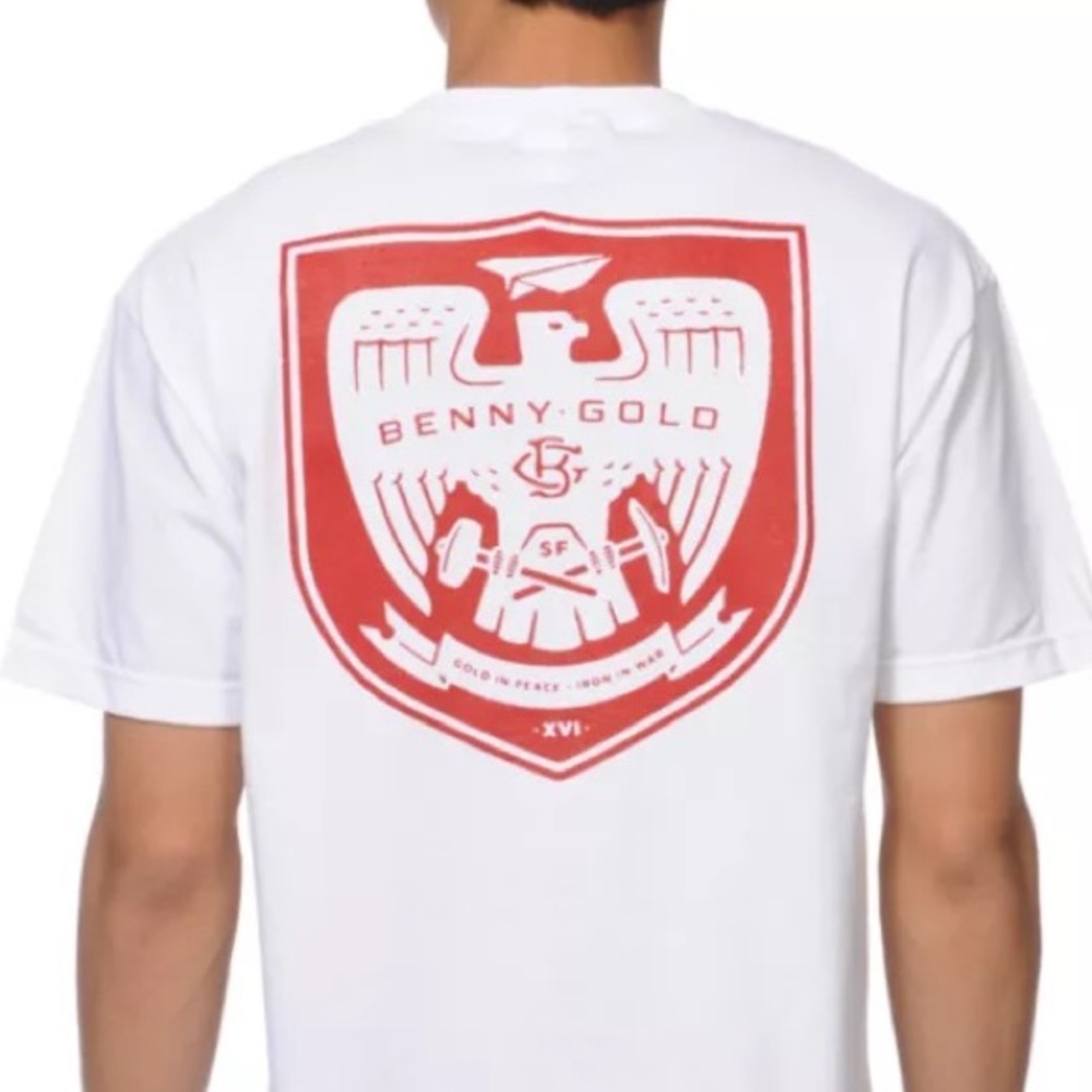 BNWT Benny Gold Iron in War Pocket Tee